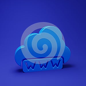 Blue Software, web development, programming concept icon isolated on blue background. Programming language and program
