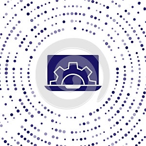 Blue Software, web development, programming concept icon isolated on white background. Programming language and program