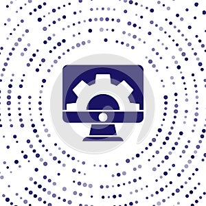 Blue Software, web development, programming concept icon isolated on white background. Programming language and program