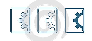 Blue Software, web development, programming concept icon isolated on white background. Programming language and program