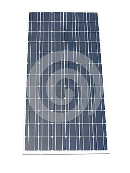 Blue solar panel isolated over white
