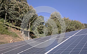 Blue solar panels