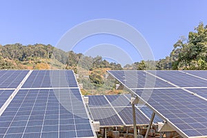 Blue solar panels