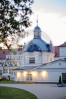 Blue Spa building in Turcianske Teplice, Slovakia