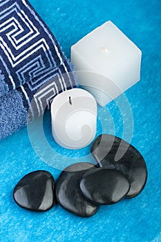 Blue spa setting