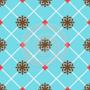 Blue spanish ornamental ceramic tile