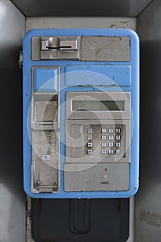 Blue spanish phone booth photo