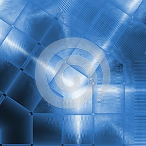 Blue sparkling aluminum surface. Metallic abstract geometric texture background