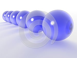 Blue spheres