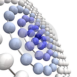 Blue Spheres Connected in Ring Networks