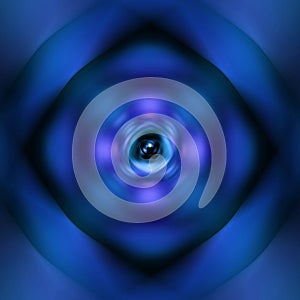 Blue spinning atom background