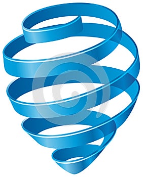 Blue spiral photo