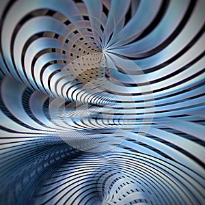 Blue spiral metallic spiral technological modern abstract