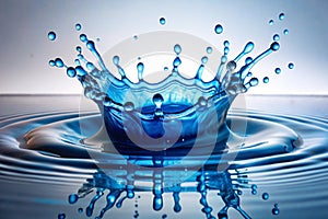 Blue Splash Background. A background of a splash of blue liquid