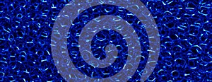 Blue sponge. 3D structure, background, texture