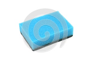 Blue sponge for washing dishes