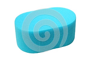 Blue Sponge on White