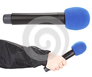 Blue sponge wireless microphone