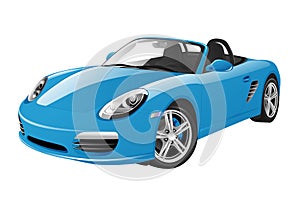 Blue sport car