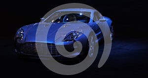 Blue Sport Car isolated photo