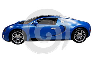 Blue Sport Car isolated photo