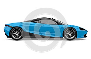 Blue Sport Car Isolated