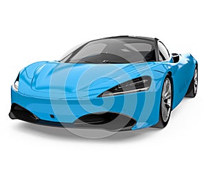 Blue Sport Car Isolated