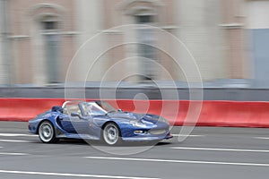 Blue sportcar