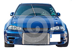 Blue sports car