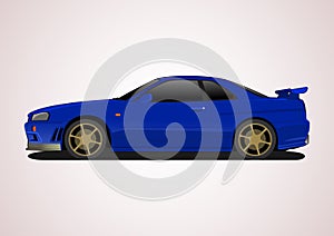 Blue sports car.cdr