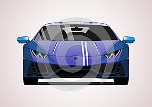 Blue sports car. photo