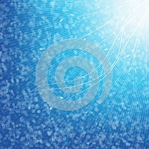 Blue spring abstract nature background.