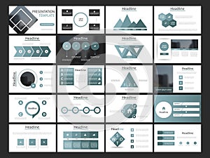 Blue square Bundle infographic elements presentation template. business annual report, brochure, leaflet, advertising flyer