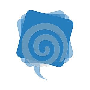 blue square chat bubble icon