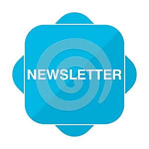 Blue square icon newsletter