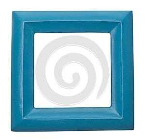 Blue Square Modern Vibrant Colored Empty Frame