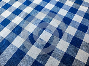 blue square table cloth pattern