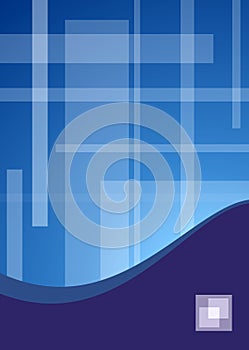 Blue squares background portrait