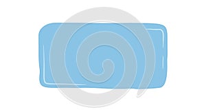 Blue Squiggle Hand Drawn Sticker Patch