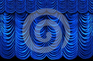Blue Stage Curtains