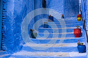 Blue staircase in Chefchaouen