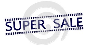 Blue stamp with text Super sale