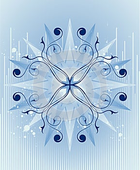 Blue star burst shape design