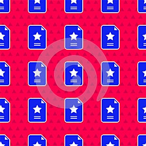 Blue Star constellation zodiac icon isolated seamless pattern on red background. Vector