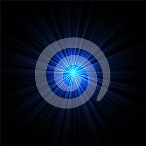 Blue Star Flare Explosion Disco Background