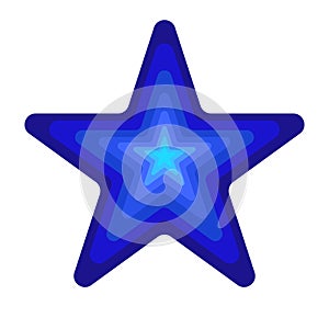 Blue star icon, EPS editable vector illustration