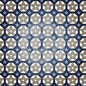 Blue Star Seamless Pattern