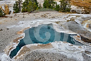 Blue star spring in Yellowstone national park, USA