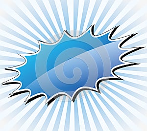 Blue starburst background concept design