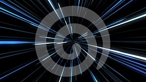 Blue Starburst hyperspace Motion Background